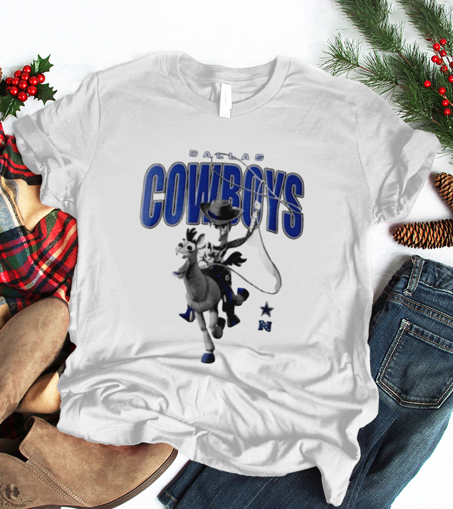 Dallas Cowboys Woody Bullseye Lasso Cartoon NFL Toy T-Shirt