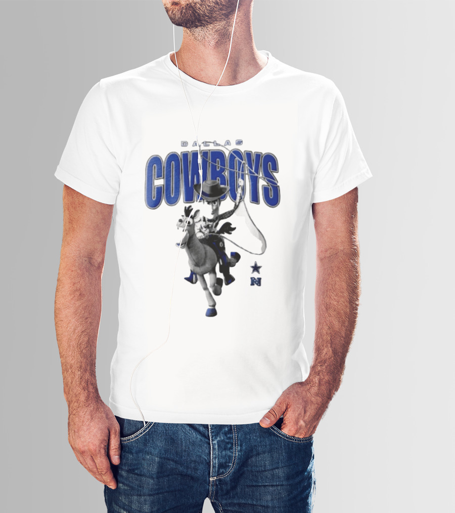 Dallas Cowboys Woody Bullseye Lasso Cartoon NFL Toy T-Shirt