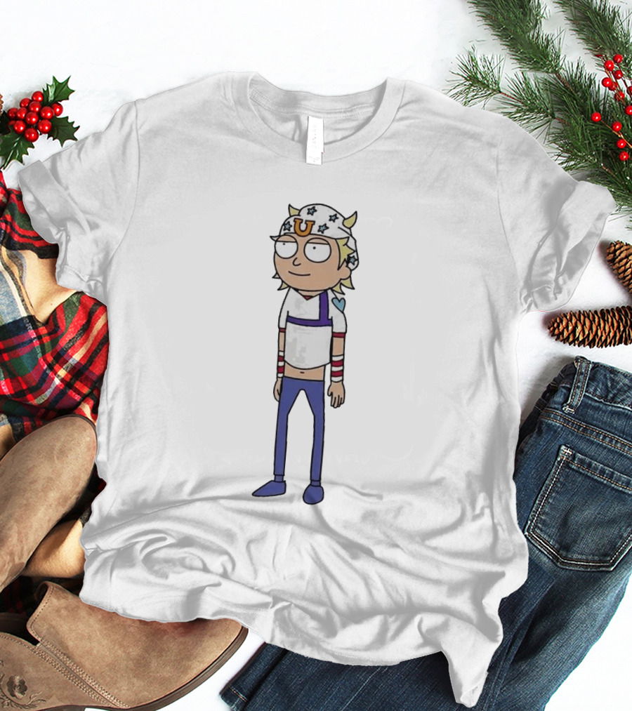 Johnny Joestar Rick And Morty Fusion Crossover Character Anime T-Shirt