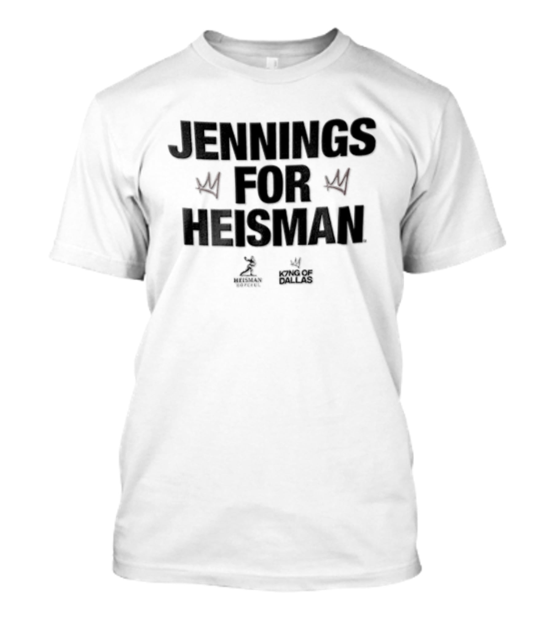 Jennings For Heisman Minnesota Vikings Football Player Crown T-Shirt