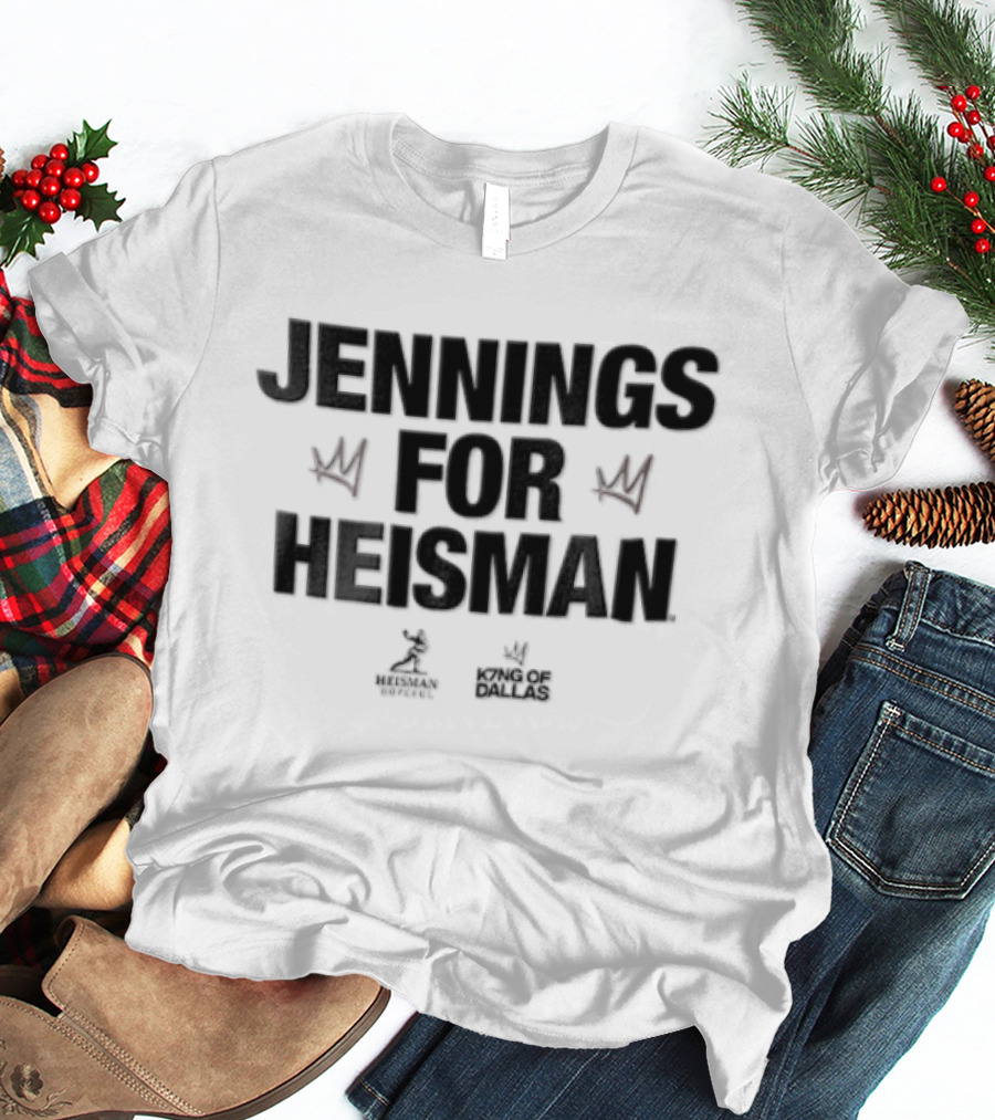 Jennings For Heisman Minnesota Vikings Football Player Crown T-Shirt