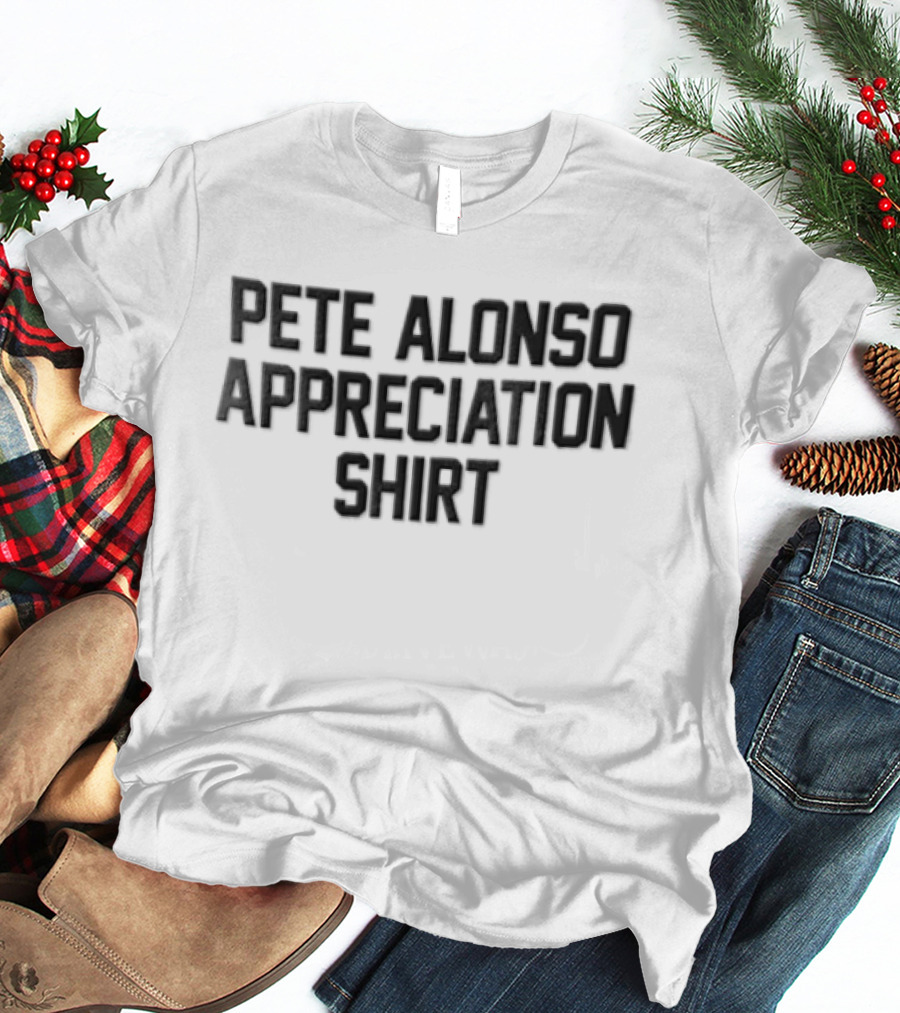 New York Mets Pete Alonso Appreciation Black Orange T-Shirt