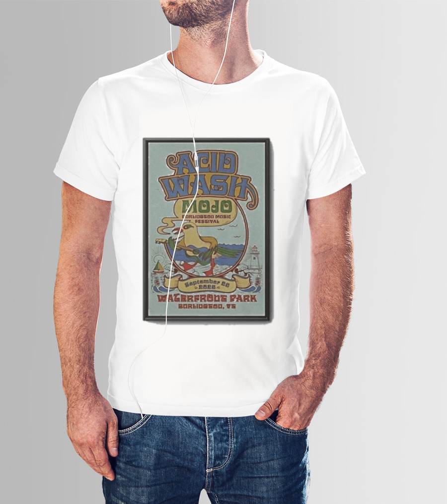 Acid Wash Mojo Burlington Music Festival September 26 2026 Waterfront Park Burlington Vermont T-Shirt