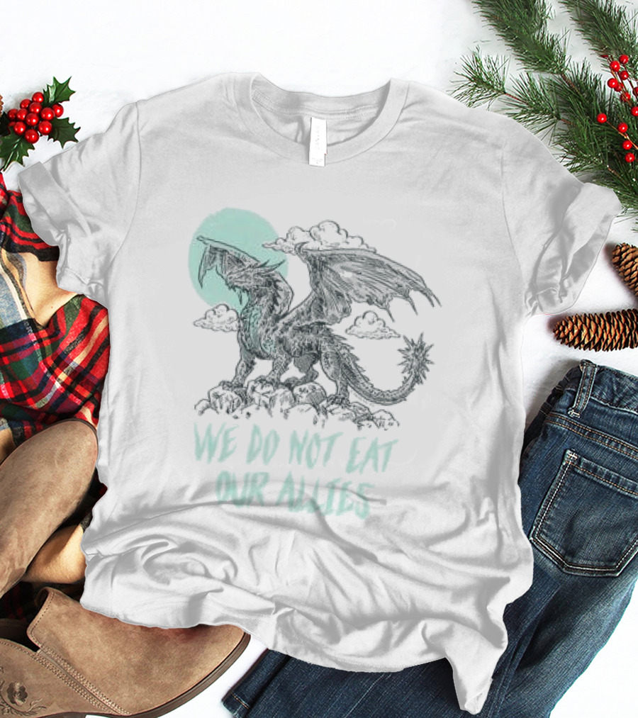 We Do Not Eat Our Allies Dragon Moon Out Of Store Fourth Wing T-Shirt