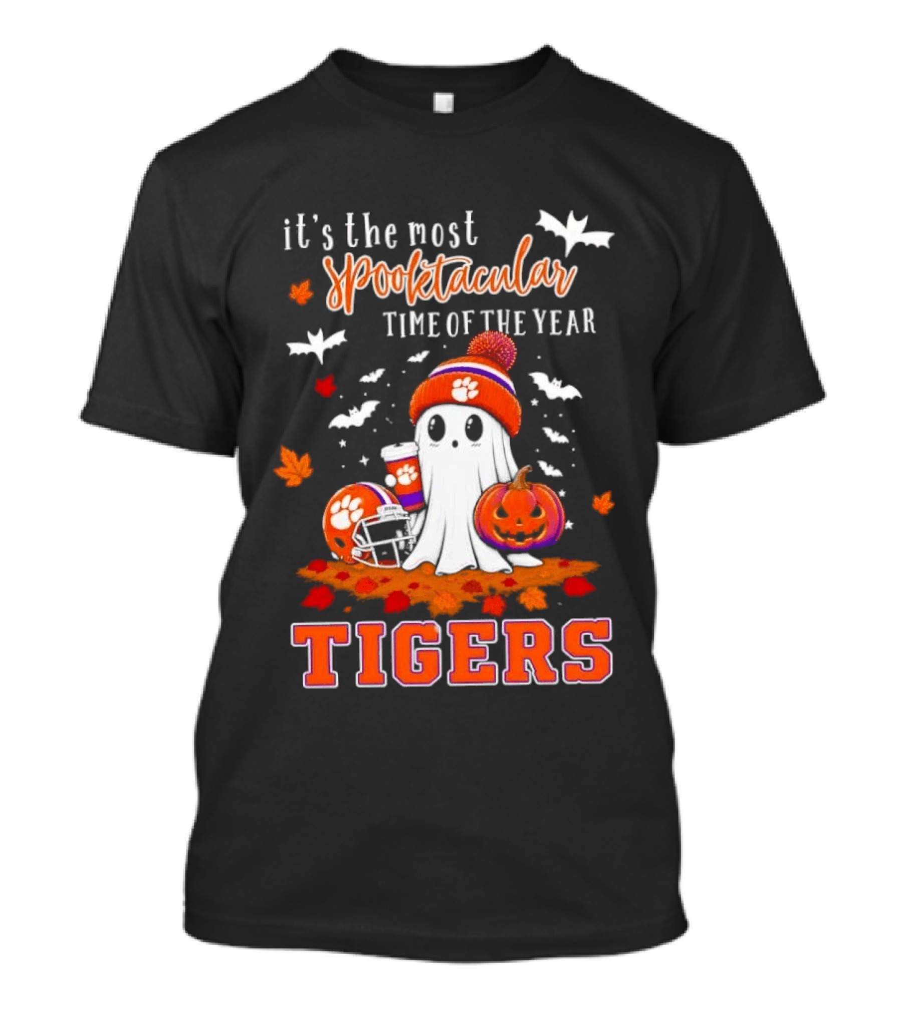 Tiger's Most Spooktacular Halloween Time With Ghost And Pumpkins T-Shirt