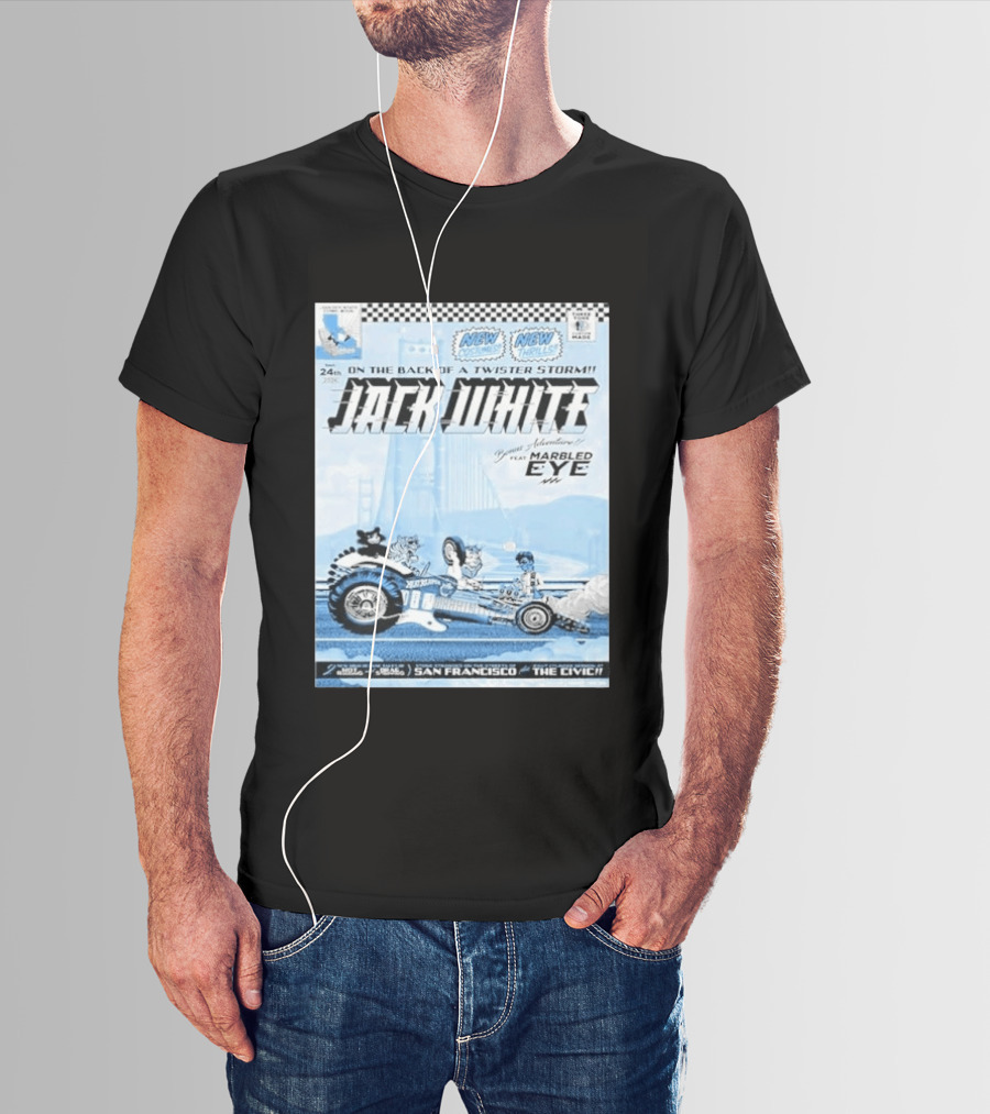Jack White San Francisco Event At Bill Graham Civic Featuring Marbled Eye 2026 T-Shirt