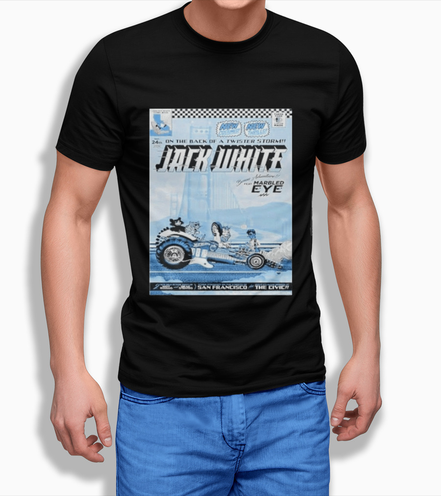 Jack White San Francisco Event At Bill Graham Civic Featuring Marbled Eye 2026 T-Shirt