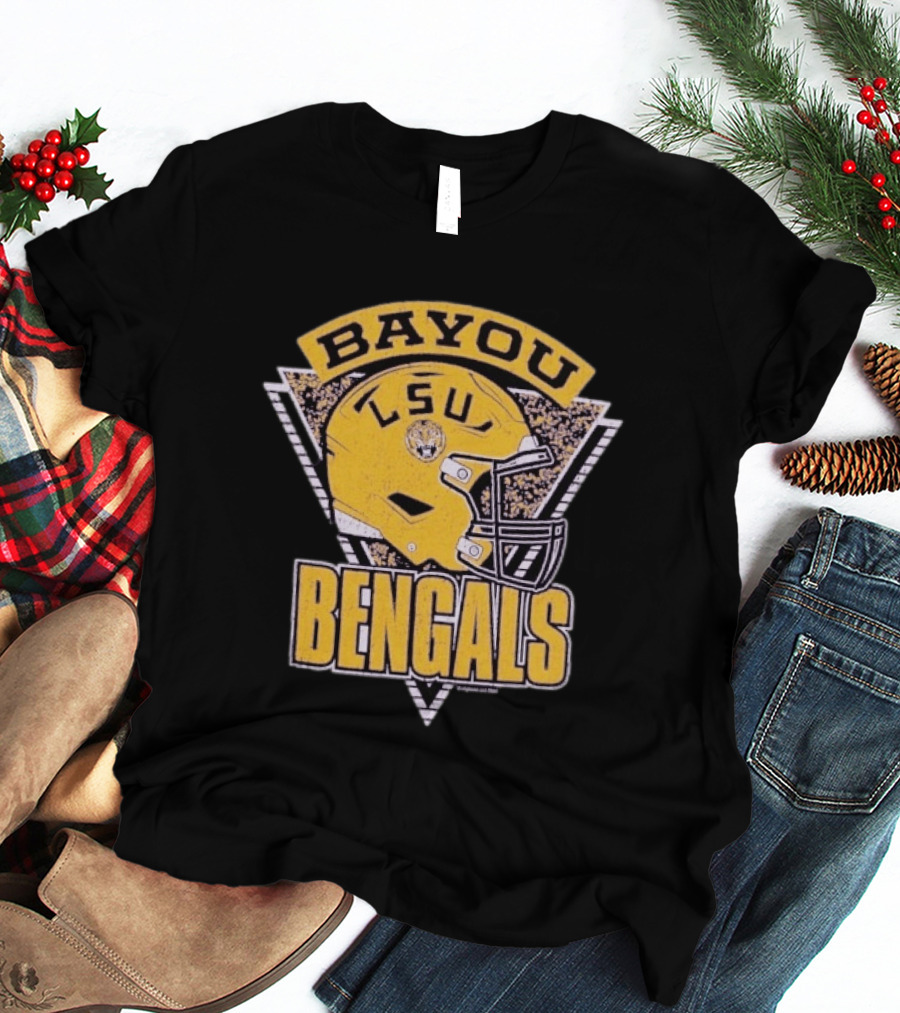 LSU Tigers Bayou Bengals Helmet Football T-Shirt