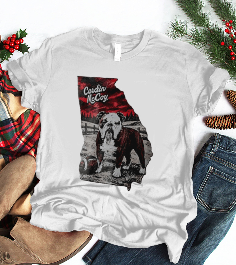 Cardin McCoy Georgia Bulldog Football Landscape T-Shirt