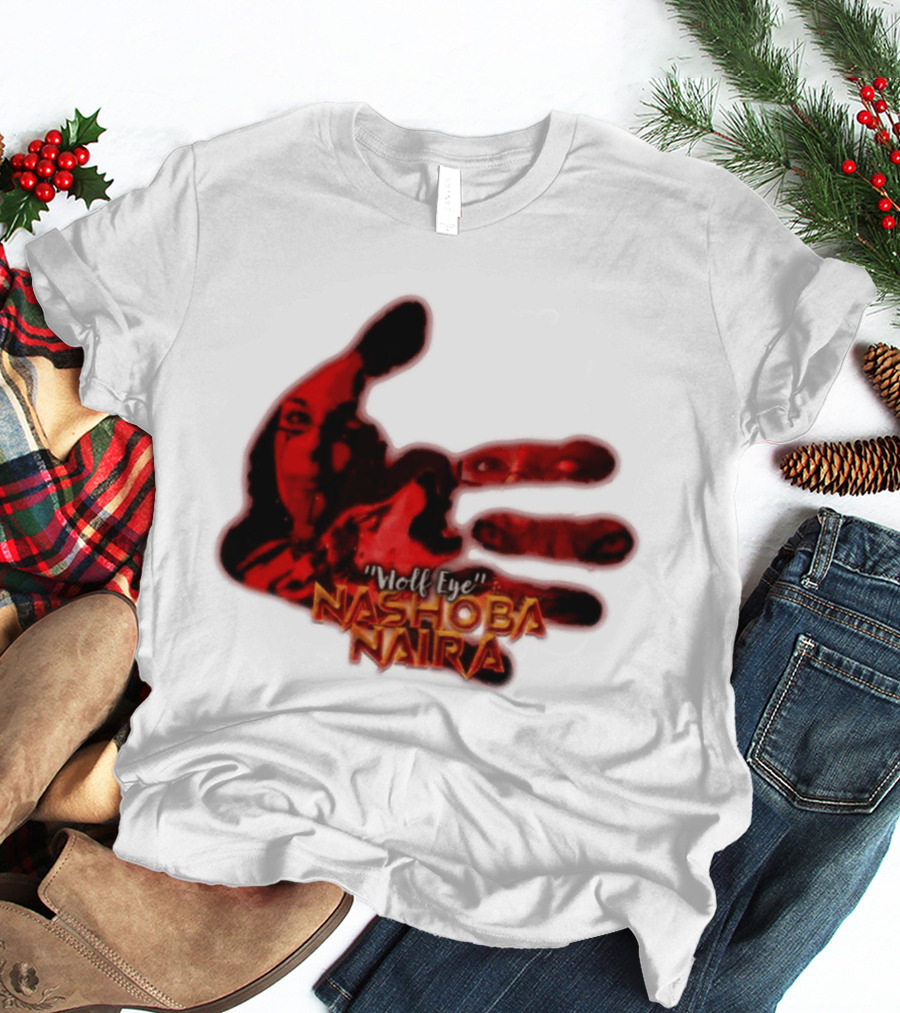 Red Handprint Wolf Eye Nashoba Naira T-Shirt