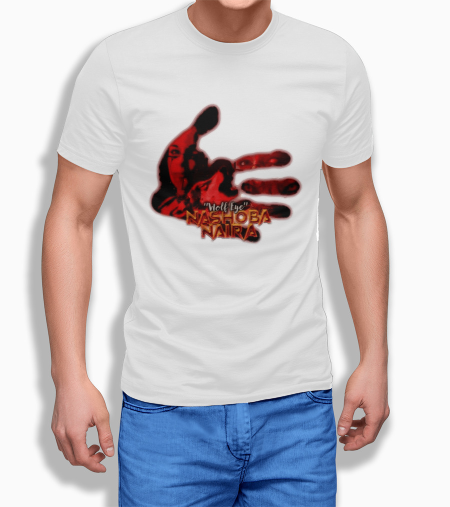 Red Handprint Wolf Eye Nashoba Naira T-Shirt
