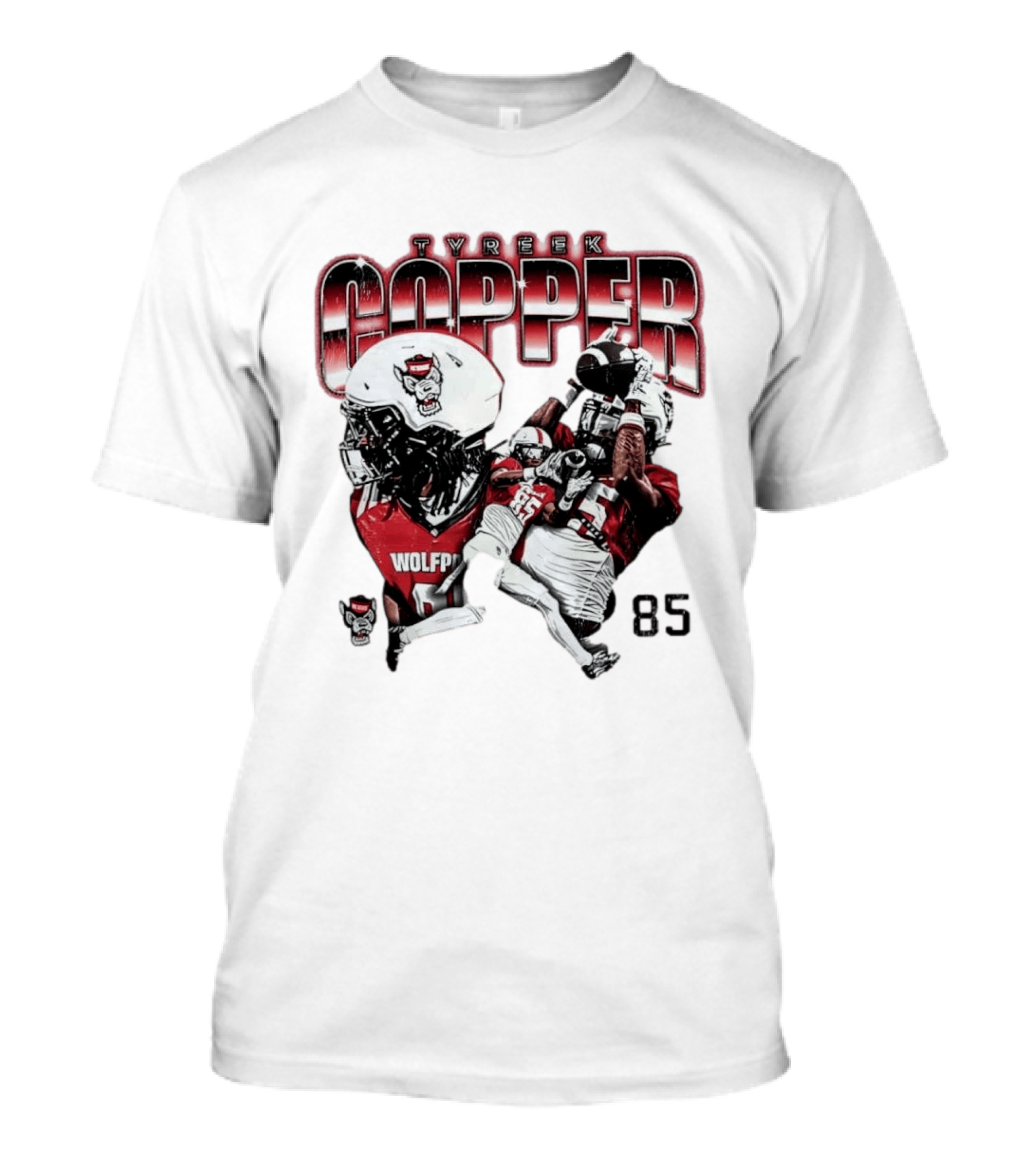 Tyreek Copper NC State Wolfpack Football No 85 T-Shirt