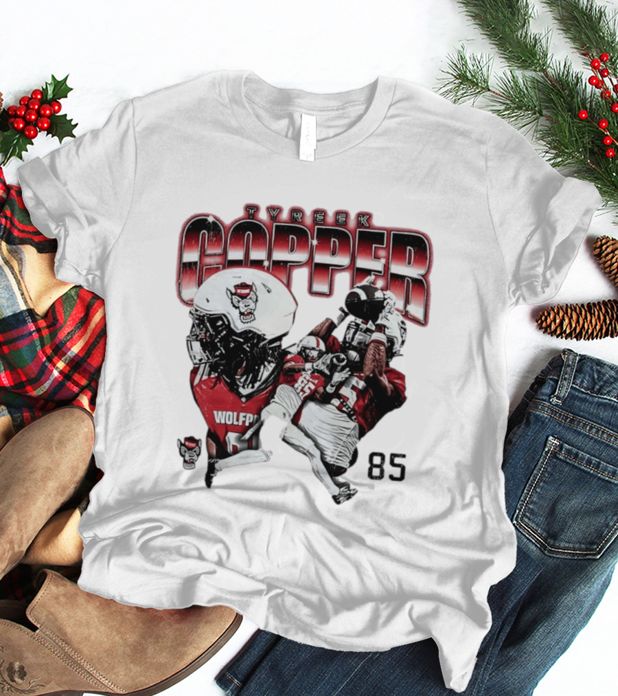 Tyreek Copper NC State Wolfpack Football No 85 T-Shirt