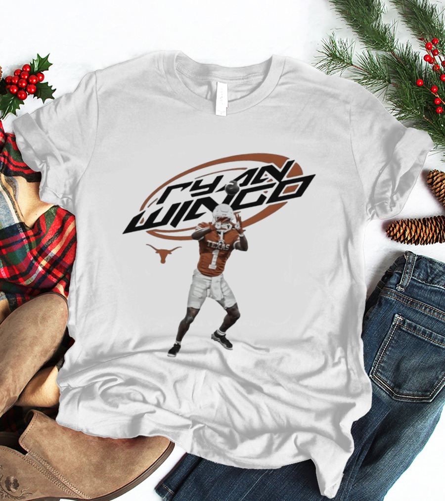 Texas Longhorns Ryan Wingo No 1 NCAA Football T-Shirt