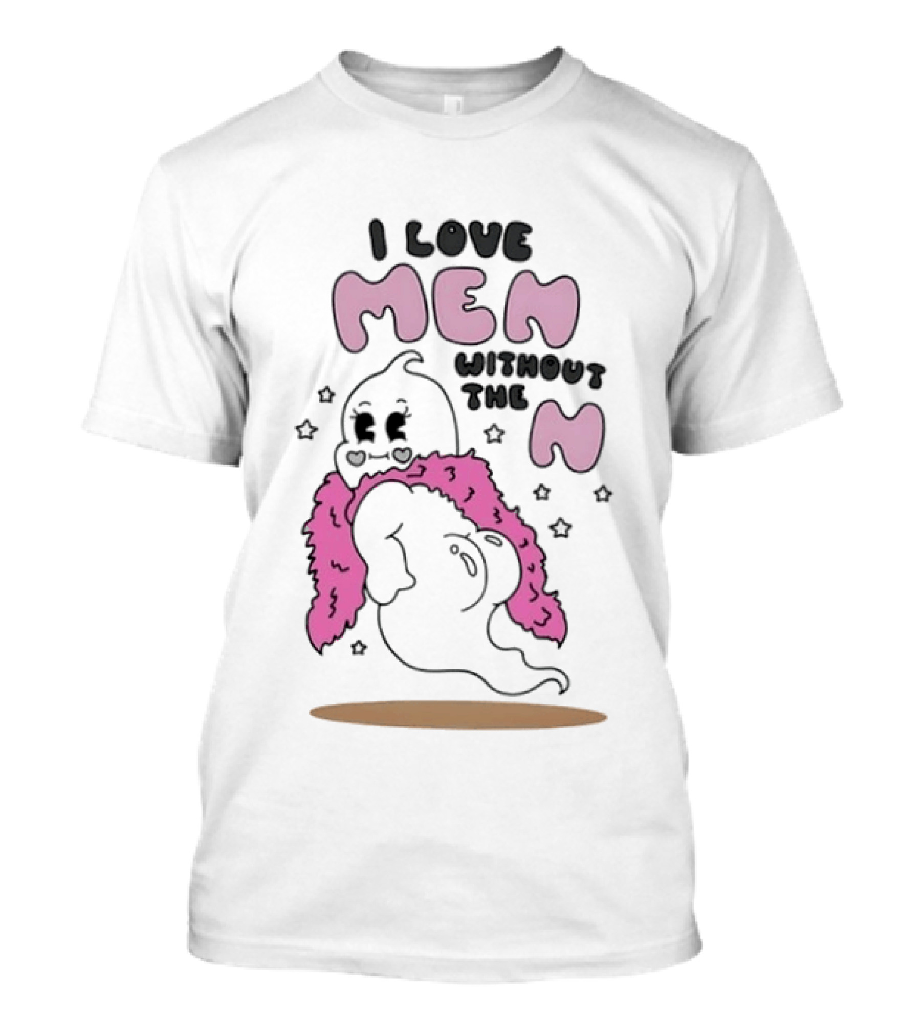 I Love Men Without The N Ghost Spooky Cute Halloween T-Shirt