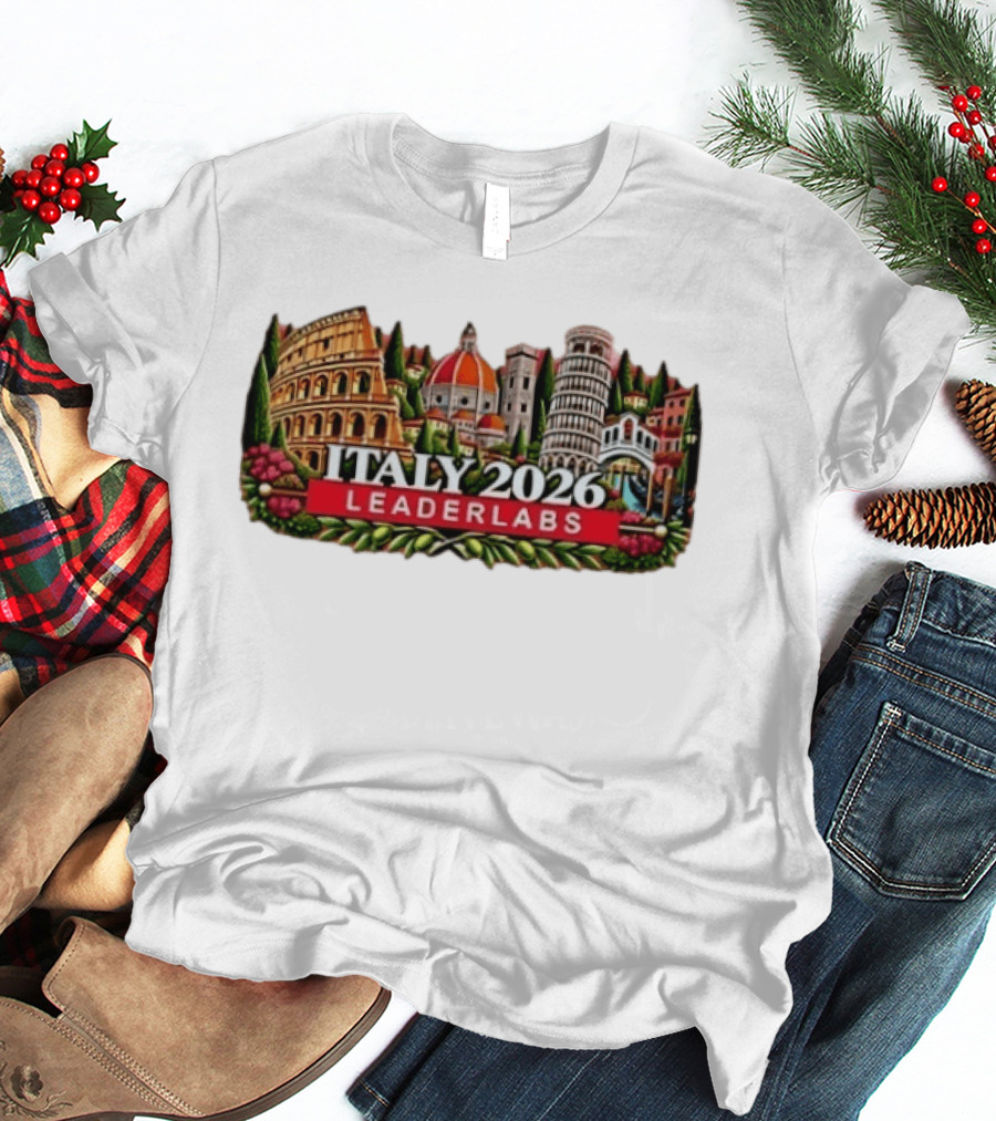 Italy 2026 Leaderlabs Colosseum Florence Pisa Venice Landmarks T-Shirt
