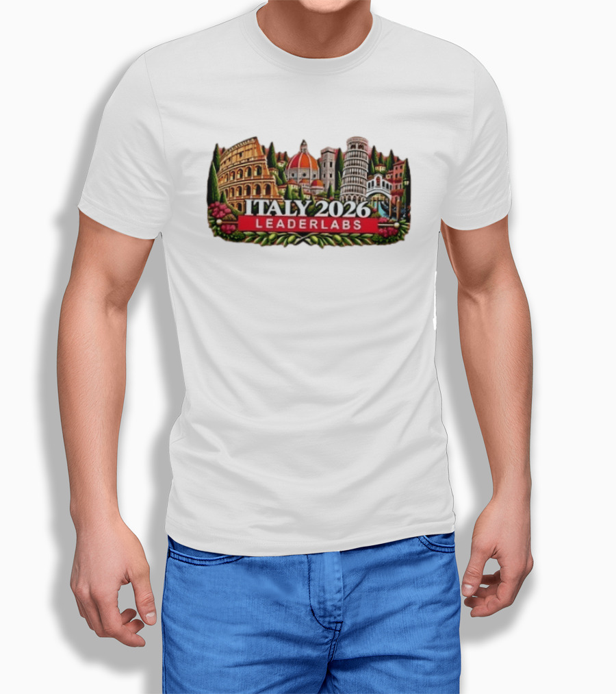 Italy 2026 Leaderlabs Colosseum Florence Pisa Venice Landmarks T-Shirt