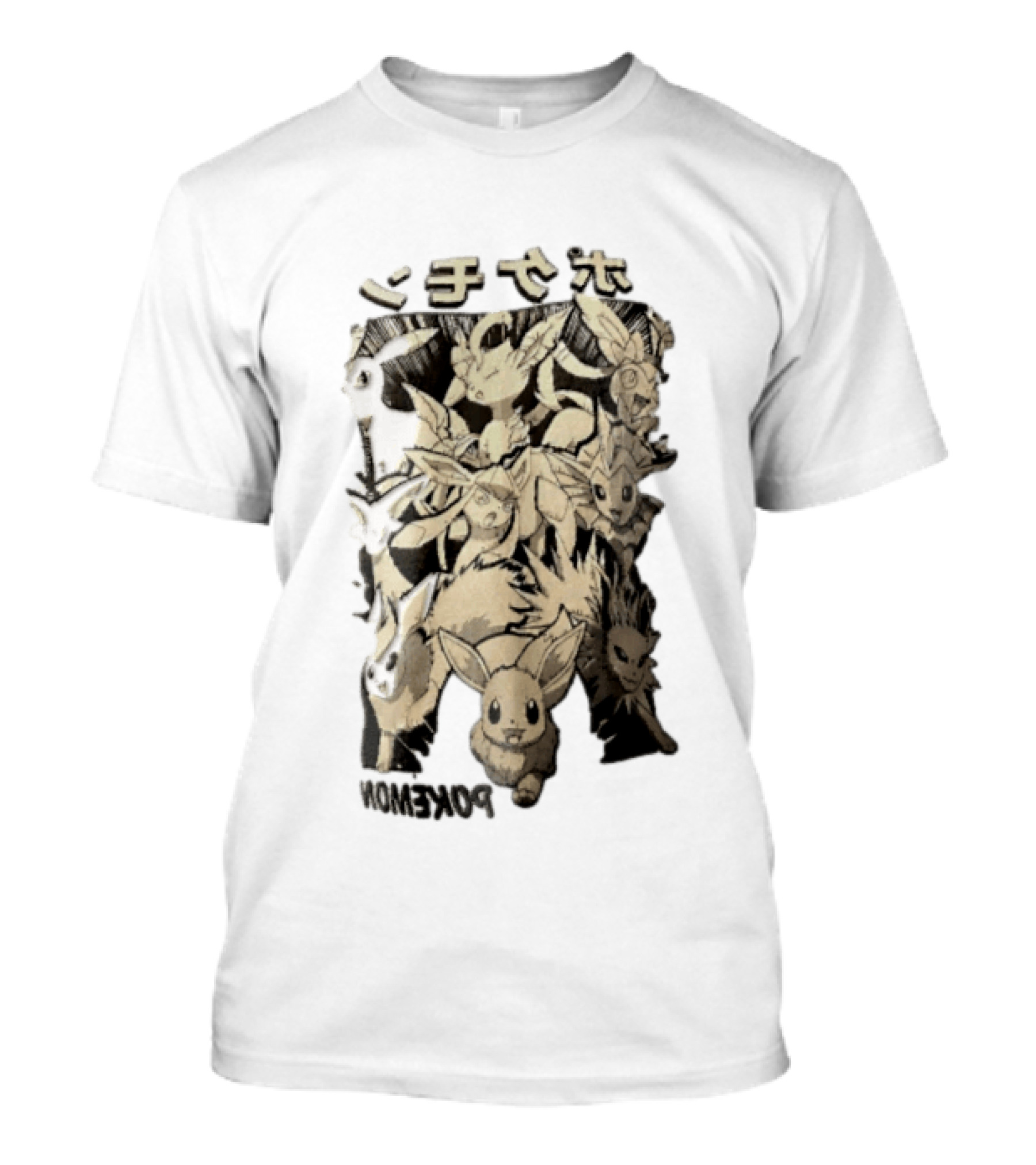 Eevee And Evolutions Collection Japanese Style Pokemon T-Shirt