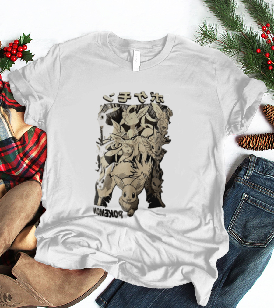 Eevee And Evolutions Collection Japanese Style Pokemon T-Shirt