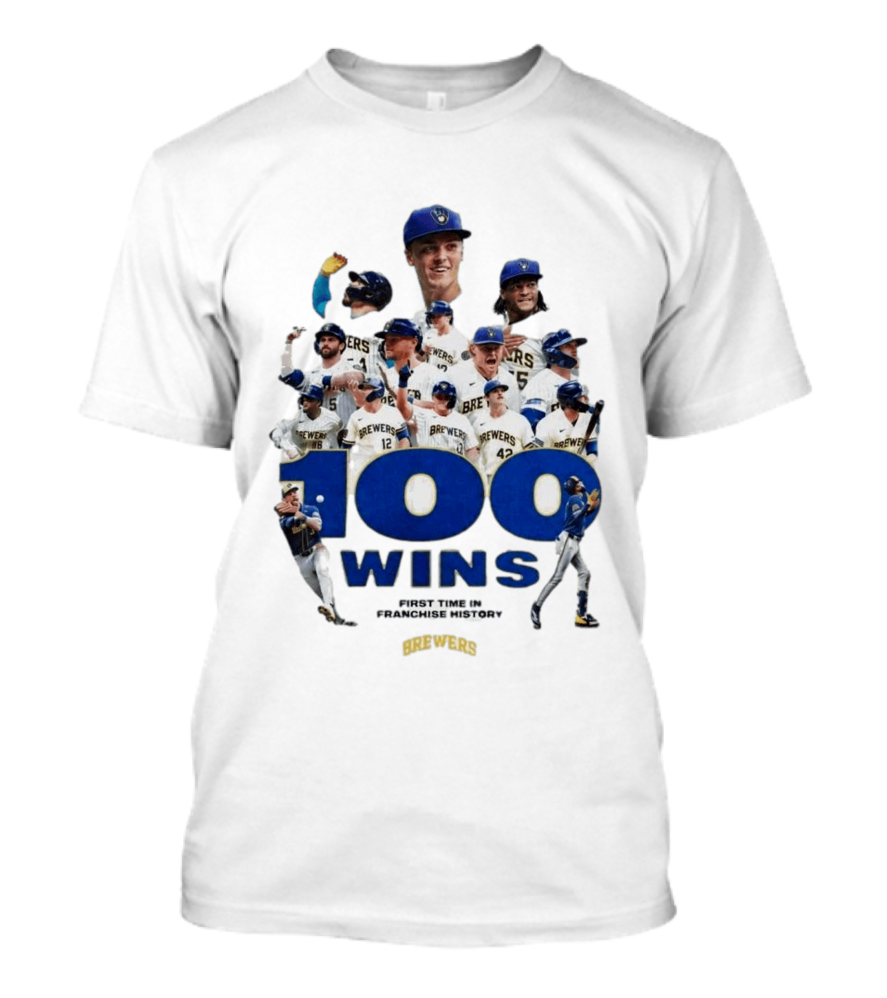 Milwaukee Brewers 100 Wins First Time In Franchise History T-Shirt