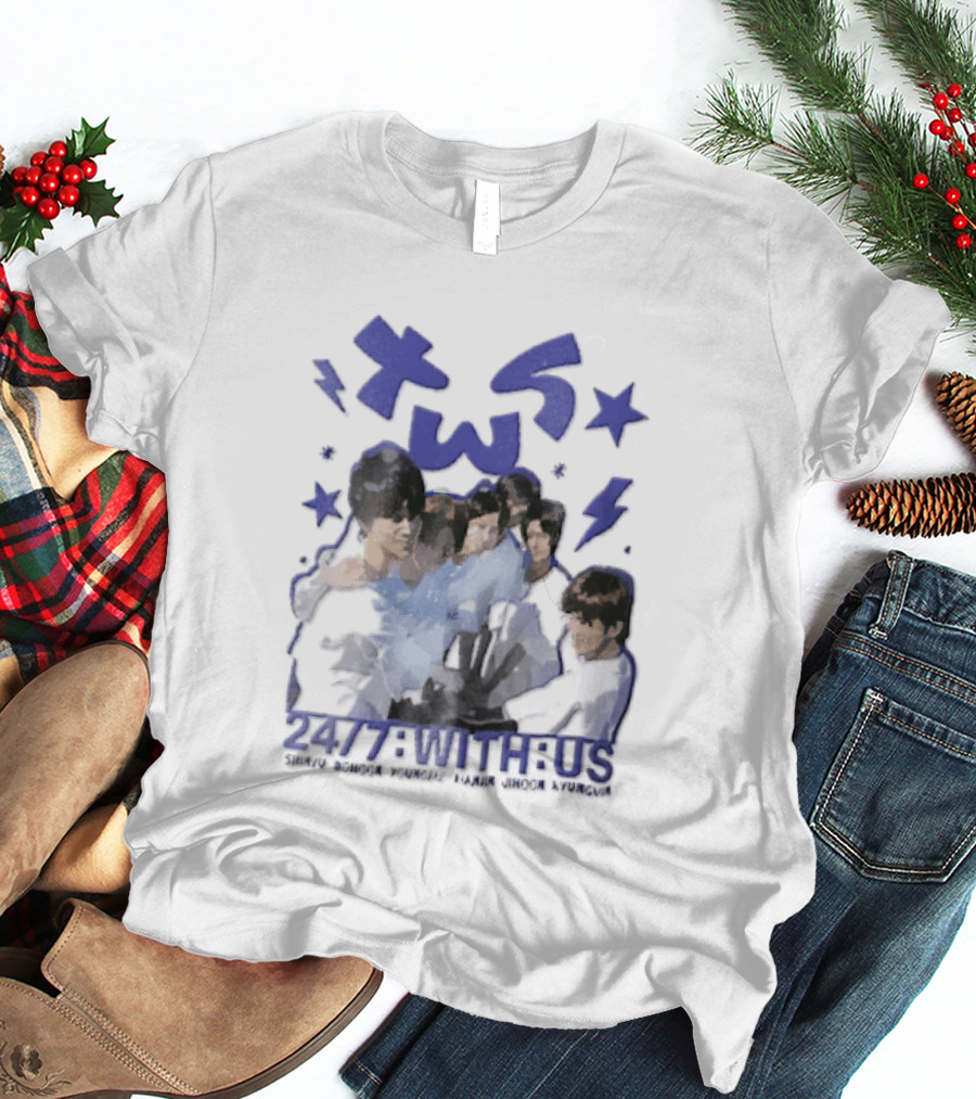 TWS Kpop Group 247 With Us Members Name T-Shirt