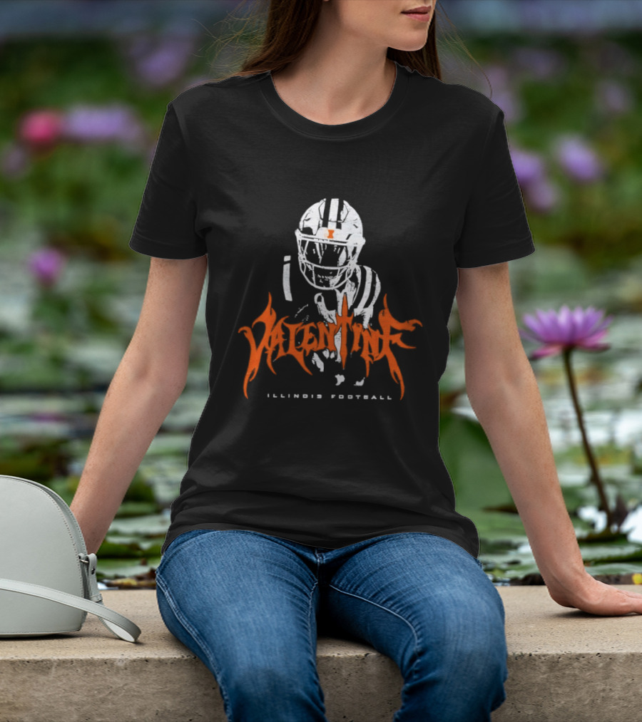 Valentine Illinois Football Ca'Lill Fighting Illini T-Shirt