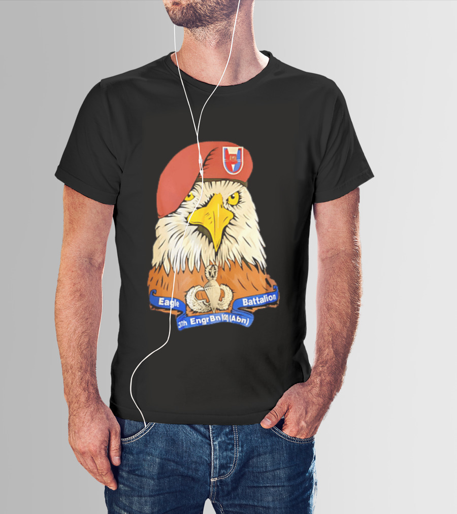 Eagle Battalion 37th Engr Bn Abn Airborne Insignia T-Shirt