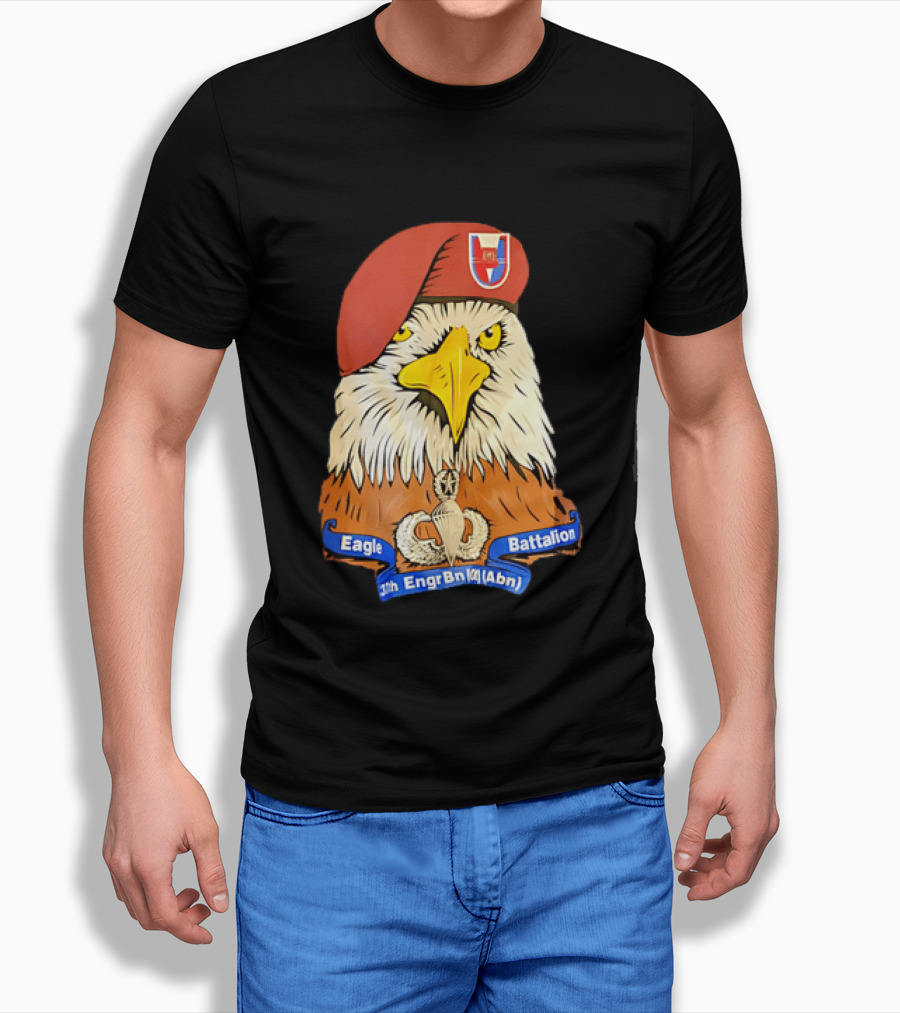 Eagle Battalion 37th Engr Bn Abn Airborne Insignia T-Shirt