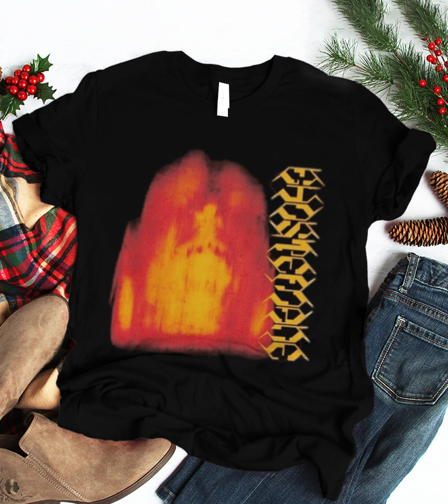 Ghostemane Face Hexagon Symbols And Red Yellow Abstract Blaze T-Shirt