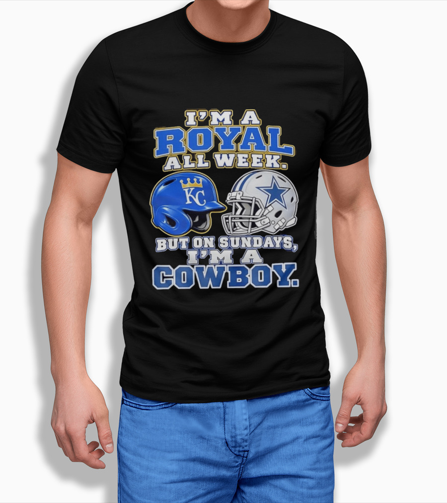 I'm A Royal All Week KC Helmet And Sundays Cowboy Star Helmet T-Shirt