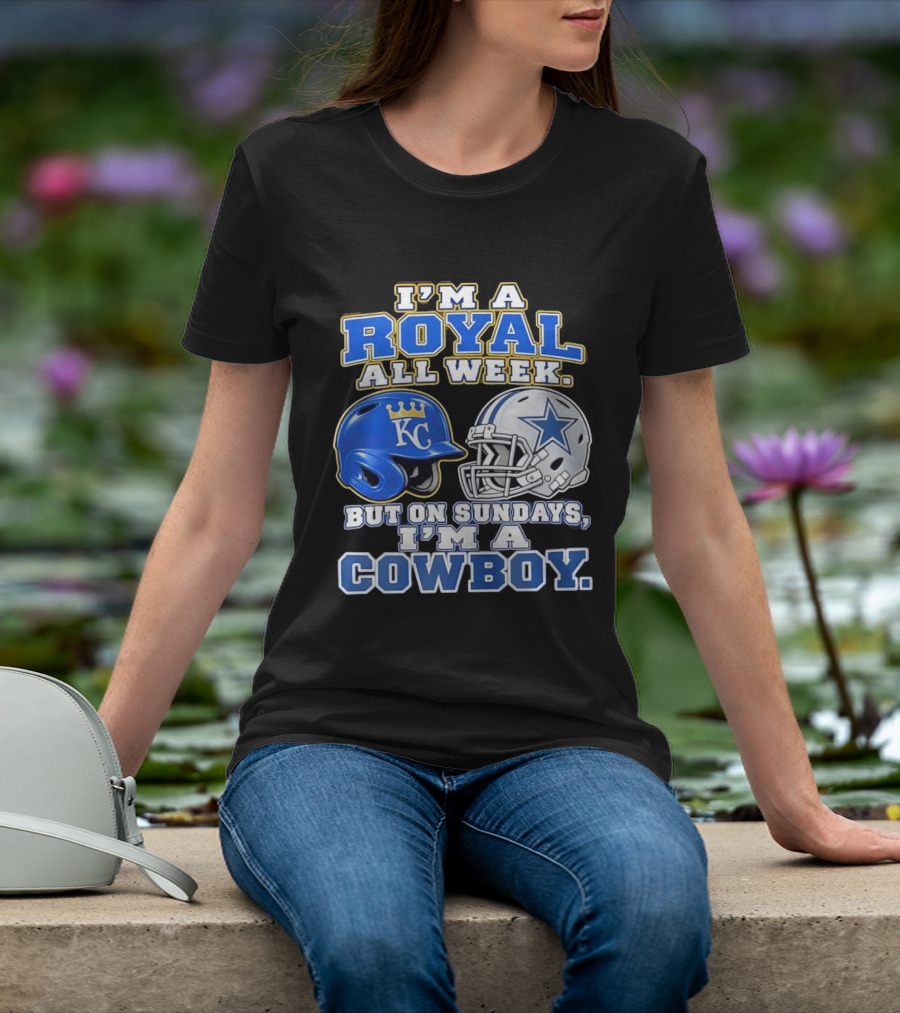 I'm A Royal All Week KC Helmet And Sundays Cowboy Star Helmet T-Shirt