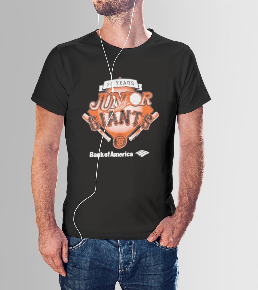 Junior Giants San Francisco 20 Years Bank Of America Celebration Anniversary T-Shirt