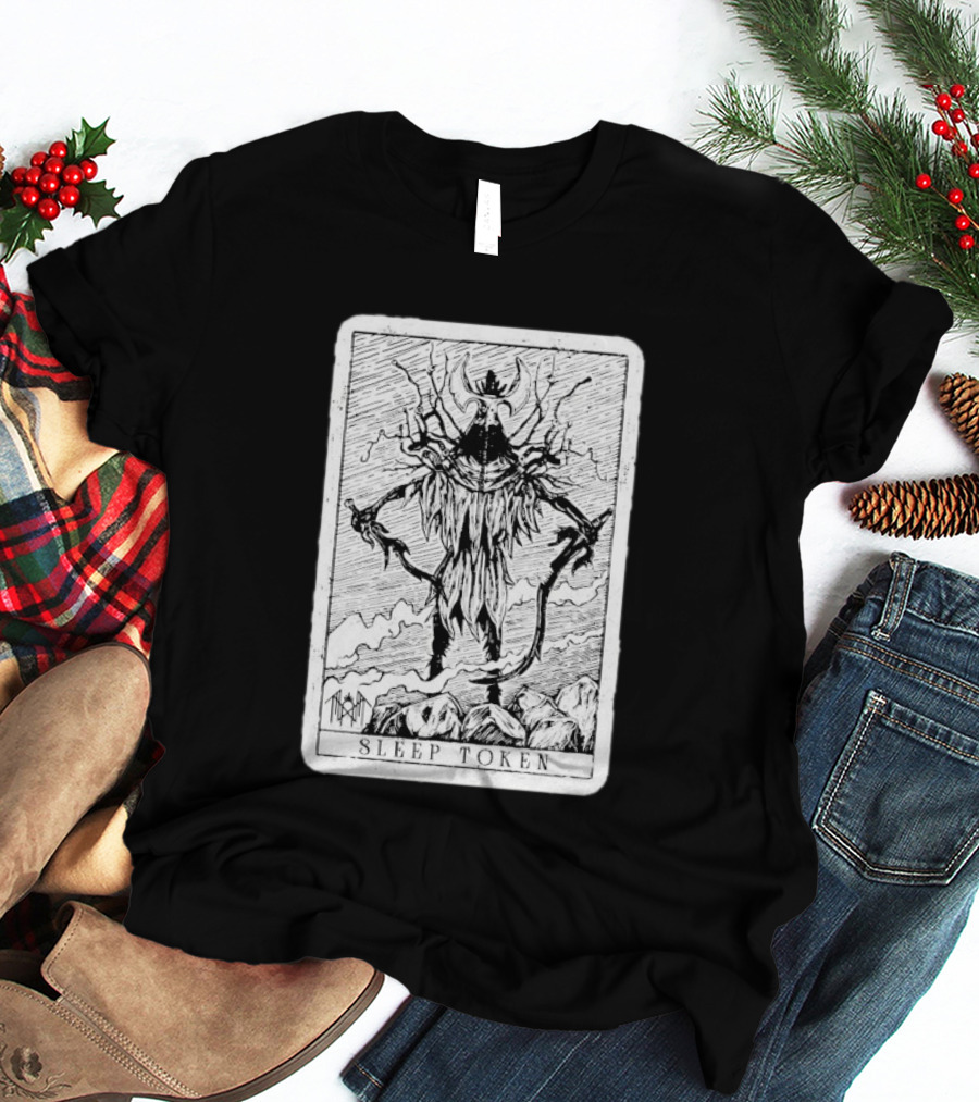 Sleep Token Vertebrae 33 Tarot Card Style Monstrous Figure T-Shirt