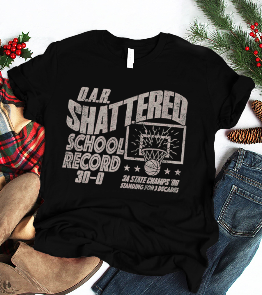 D.A.R. Shattered School Record Basketball 3A State Champs 2023 T-Shirt