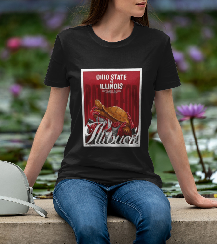 Ohio State Vs Illinois September 2026 Battle For Illibuck Ohio Stadium T-Shirt