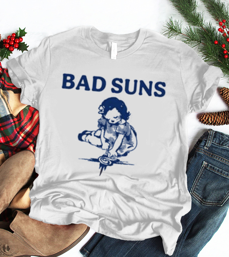 Bad Suns Doodle Girl Raglan Baby Crop T-Shirt