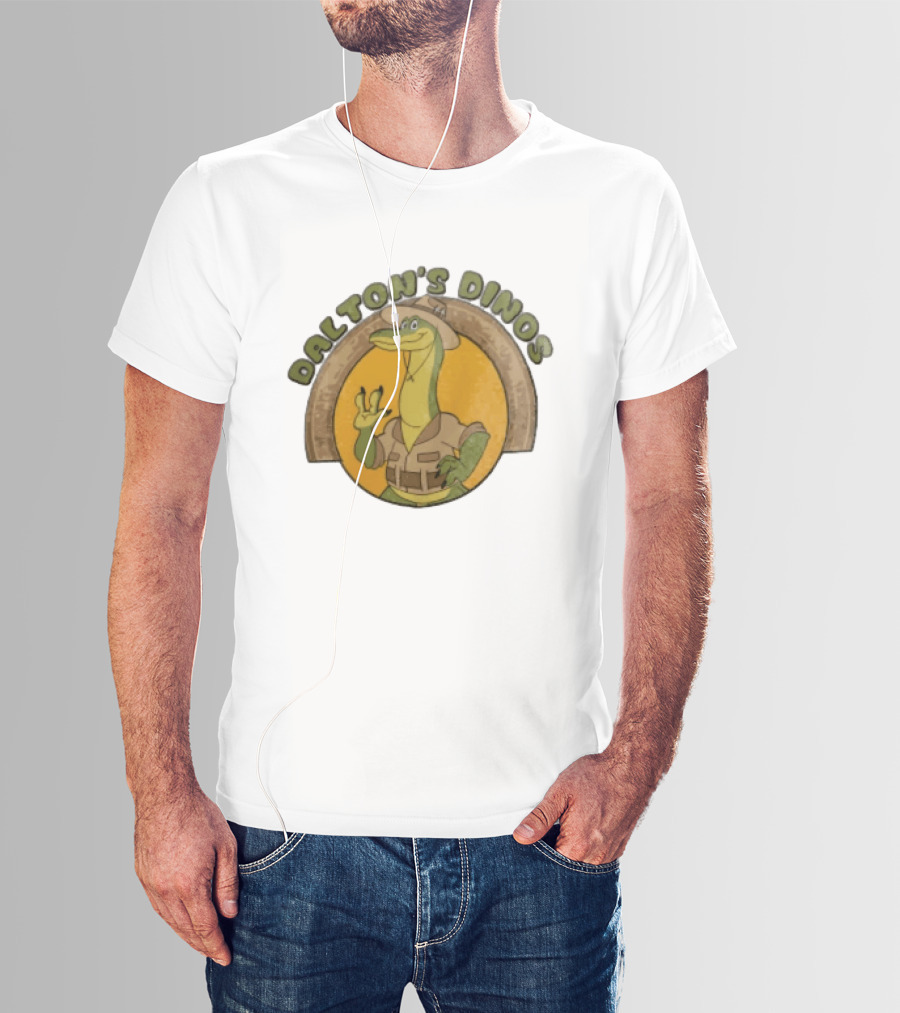 Dalton's Dino's Cartoon Dinosaur Safari Adventure Outfit T-Shirt