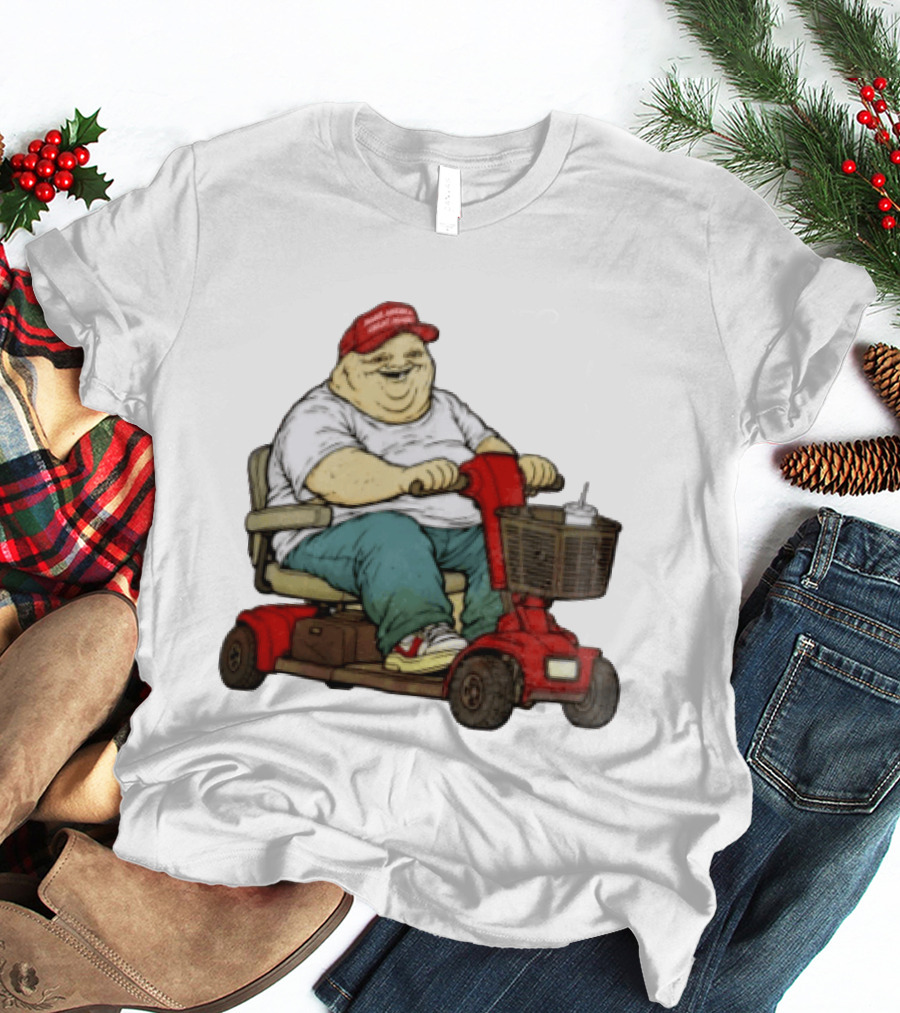 Magachud Scooter McGillicutty Kiss Cut Red Cap Plus Size Mobility T-Shirt