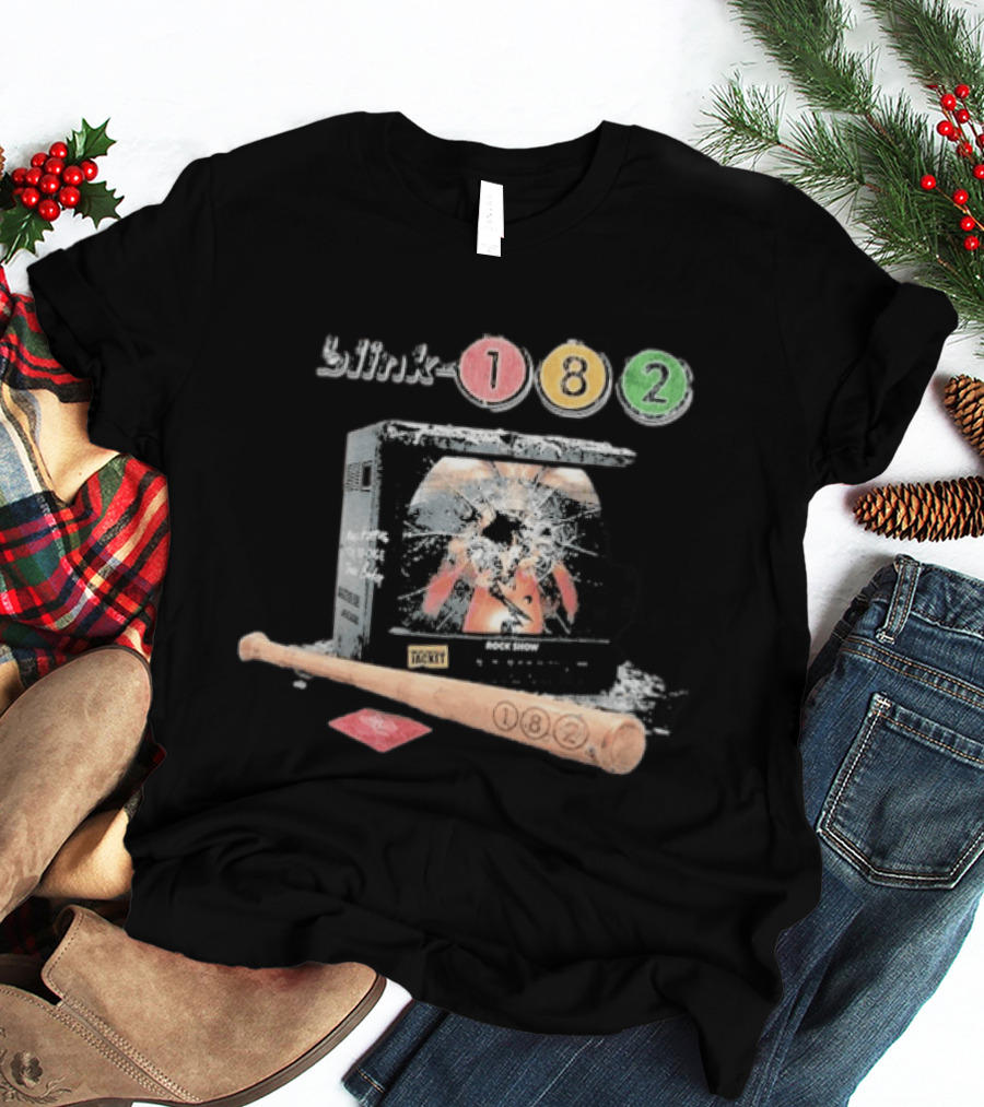 Blink 182 Take Off Your Pants And Jacket Rock Show TV Smash 182 Baseball Bat T-Shirt