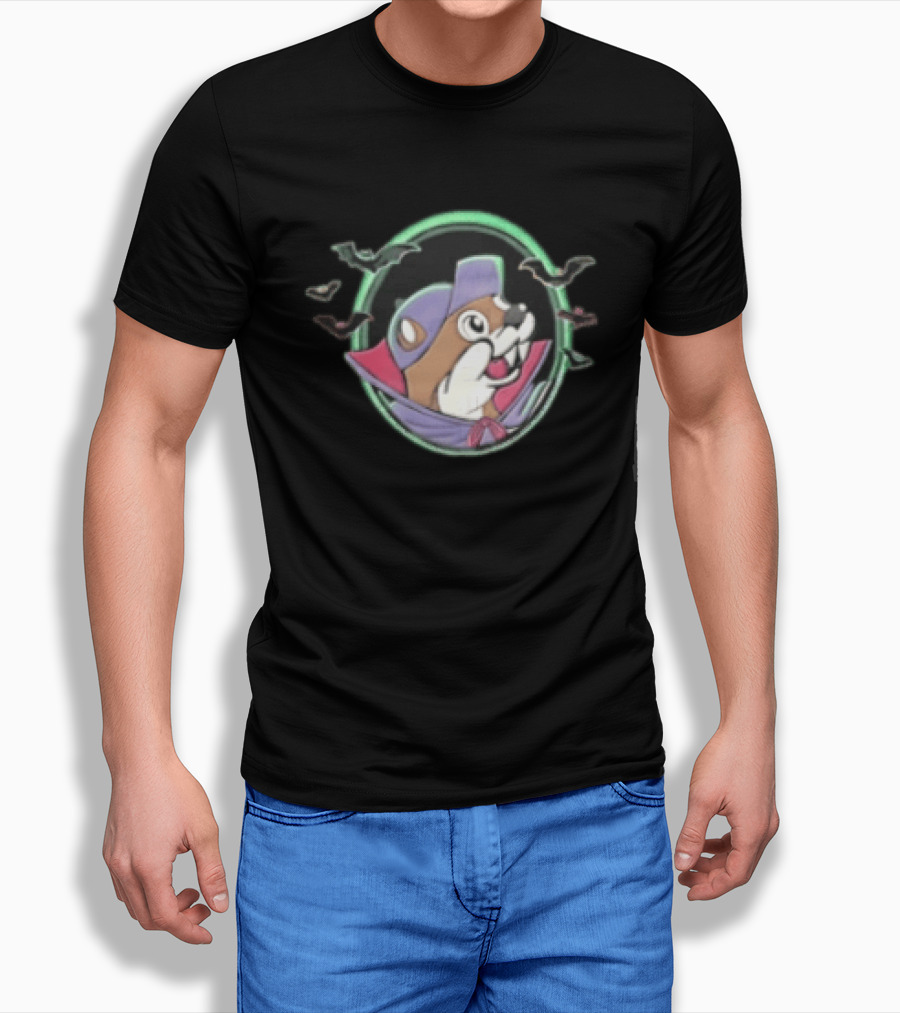 Buc Ee's Beaver Vampire Cape Bats Spooky Halloween T-Shirt