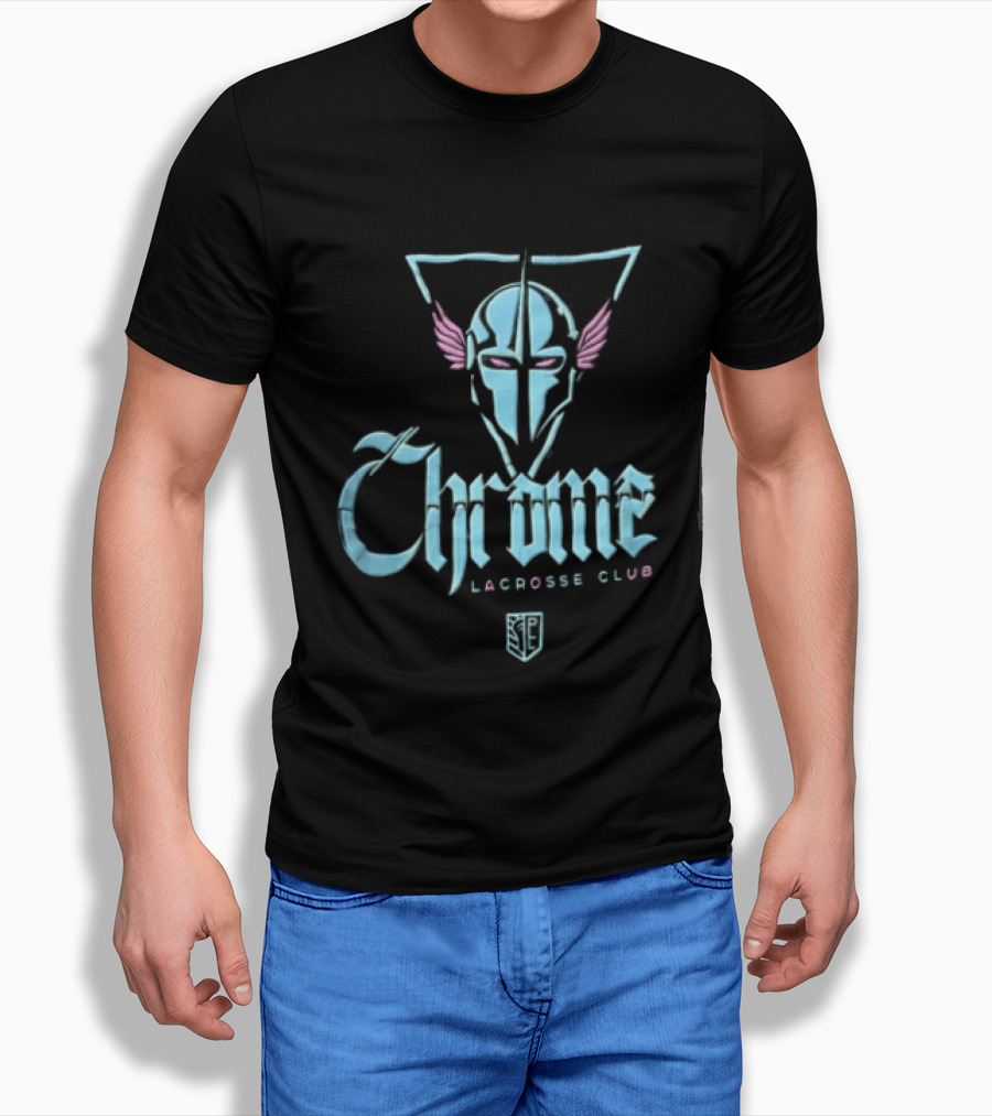 Chrome Lacrosse Club Winged Helmet T-Shirt