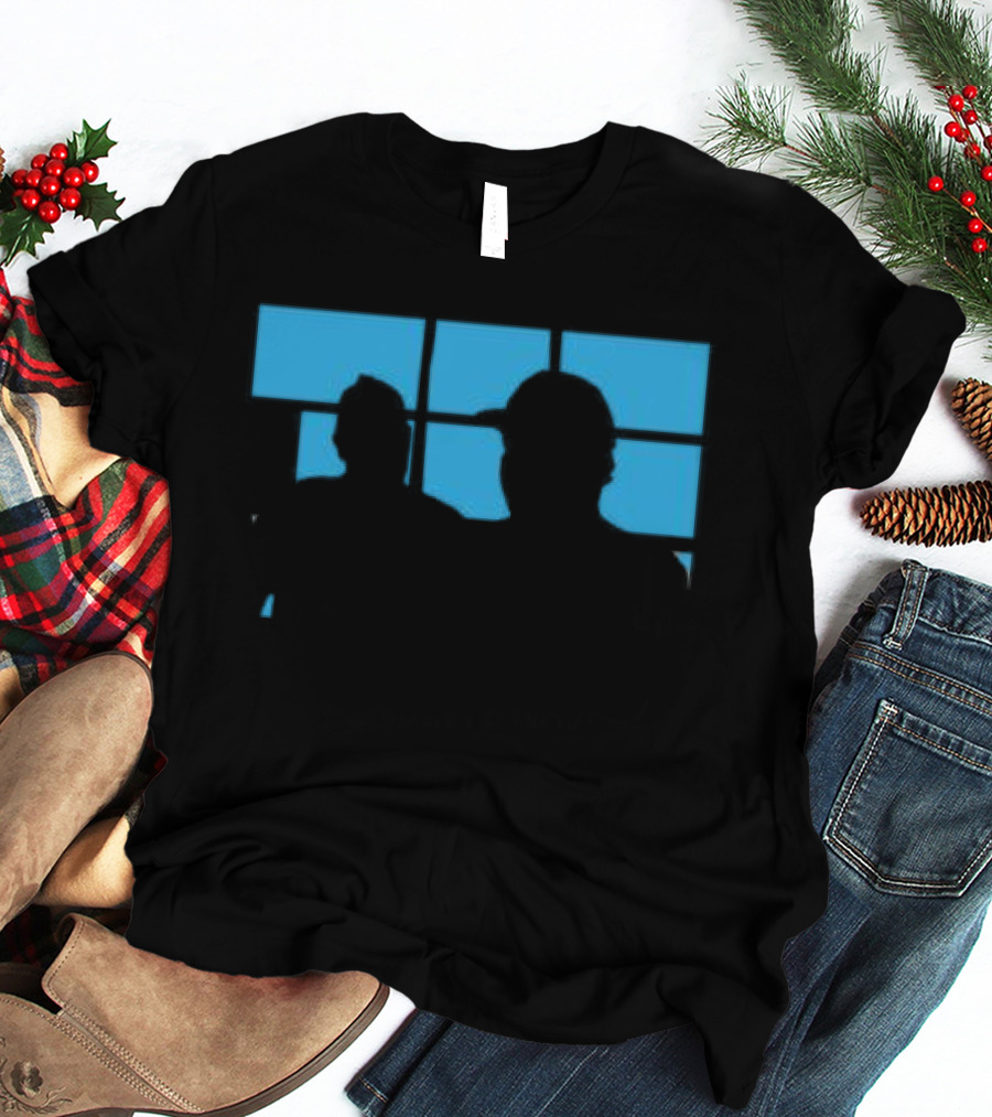 Daz Black Stars Store Shop Blue Off The Hook Black Silhouette Duo T-Shirt