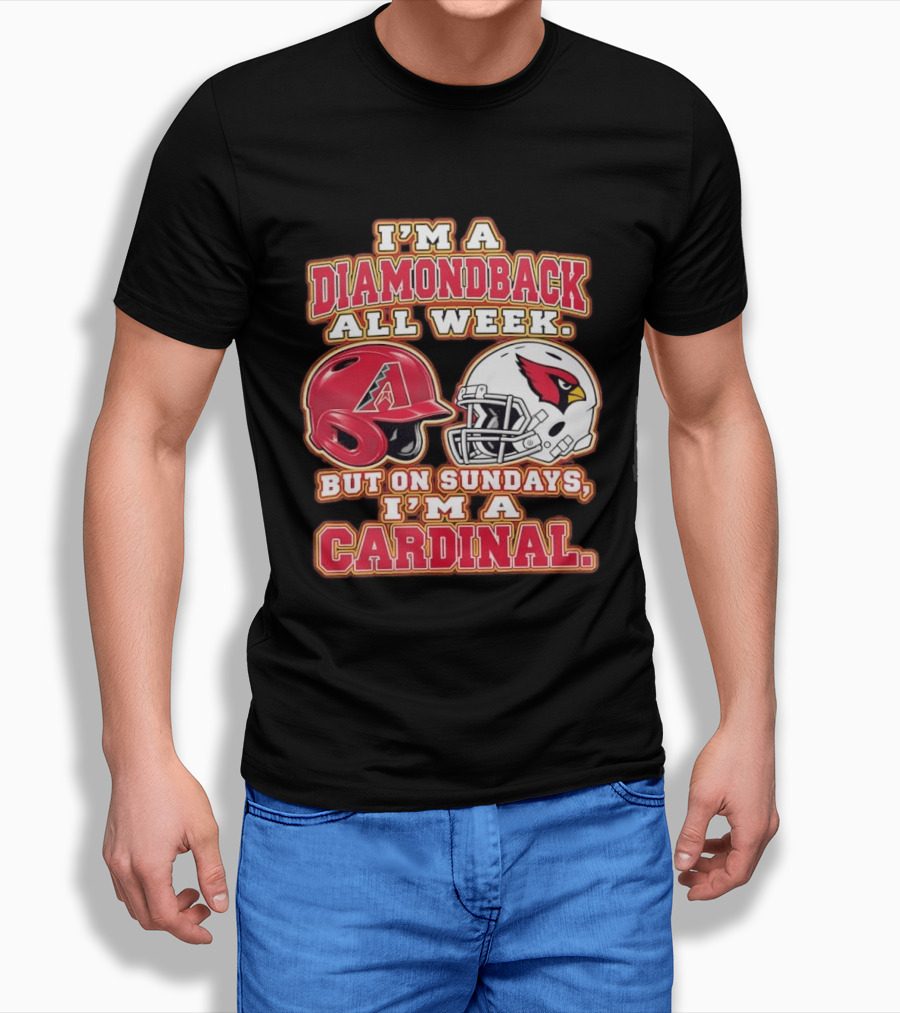 I'm A Diamondback All Week But On Sundays I'm A Cardinal Helmet T-Shirt
