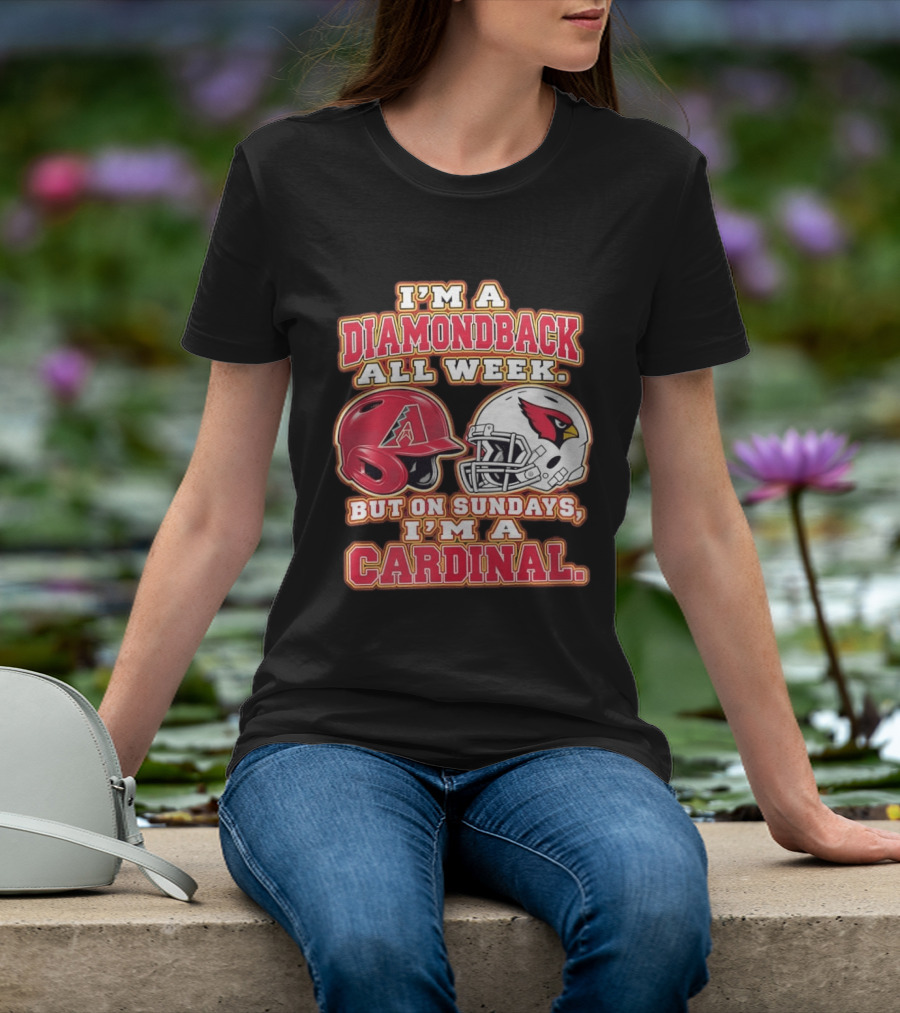 I'm A Diamondback All Week But On Sundays I'm A Cardinal Helmet T-Shirt