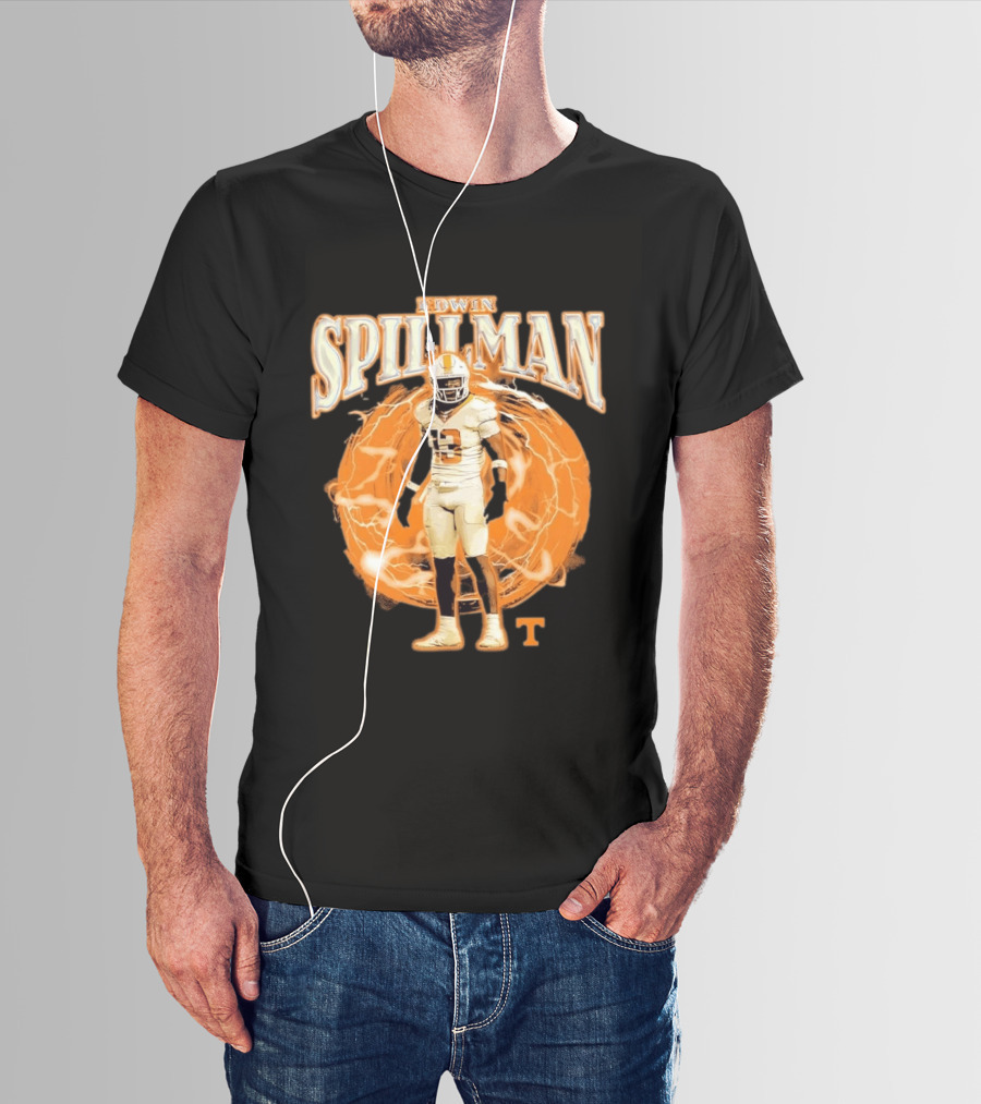 Tennessee Volunteers Edwin Spillman No 13 Football Collage T-Shirt