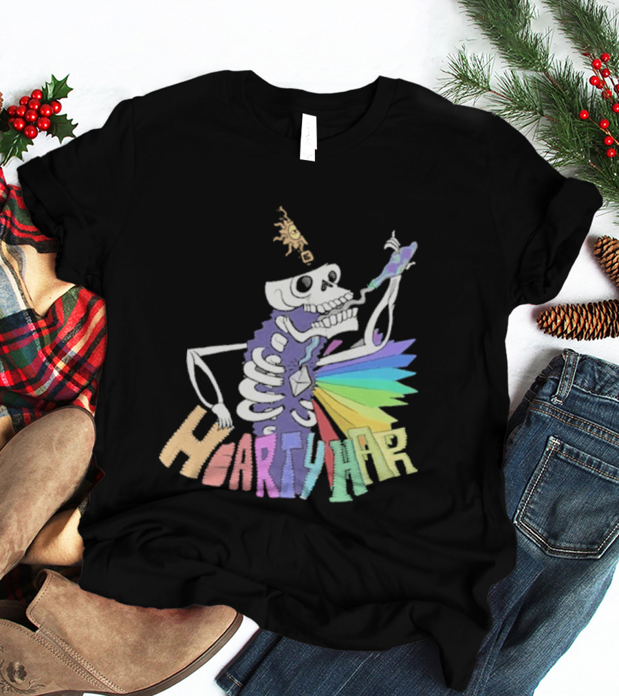 John Fogerty Hearty Har Colorful Skeleton With Rainbow T-Shirt