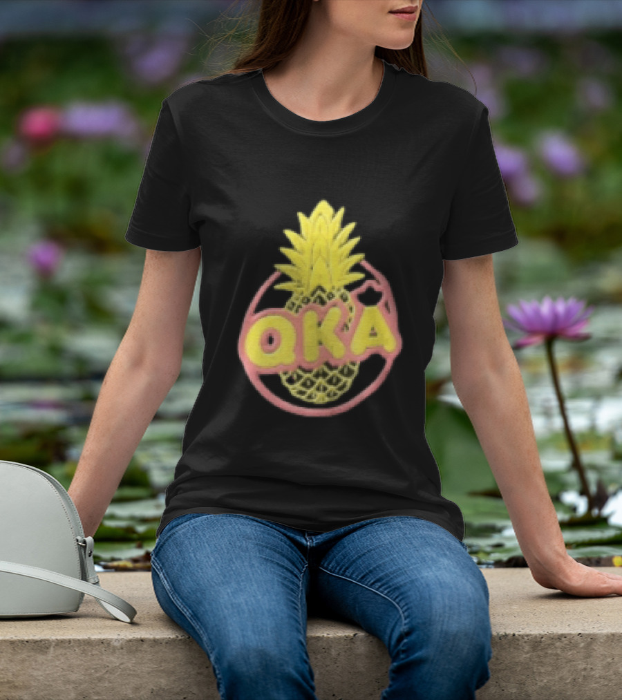 QKA Yellow Pineapple Inside Red Circle T-Shirt