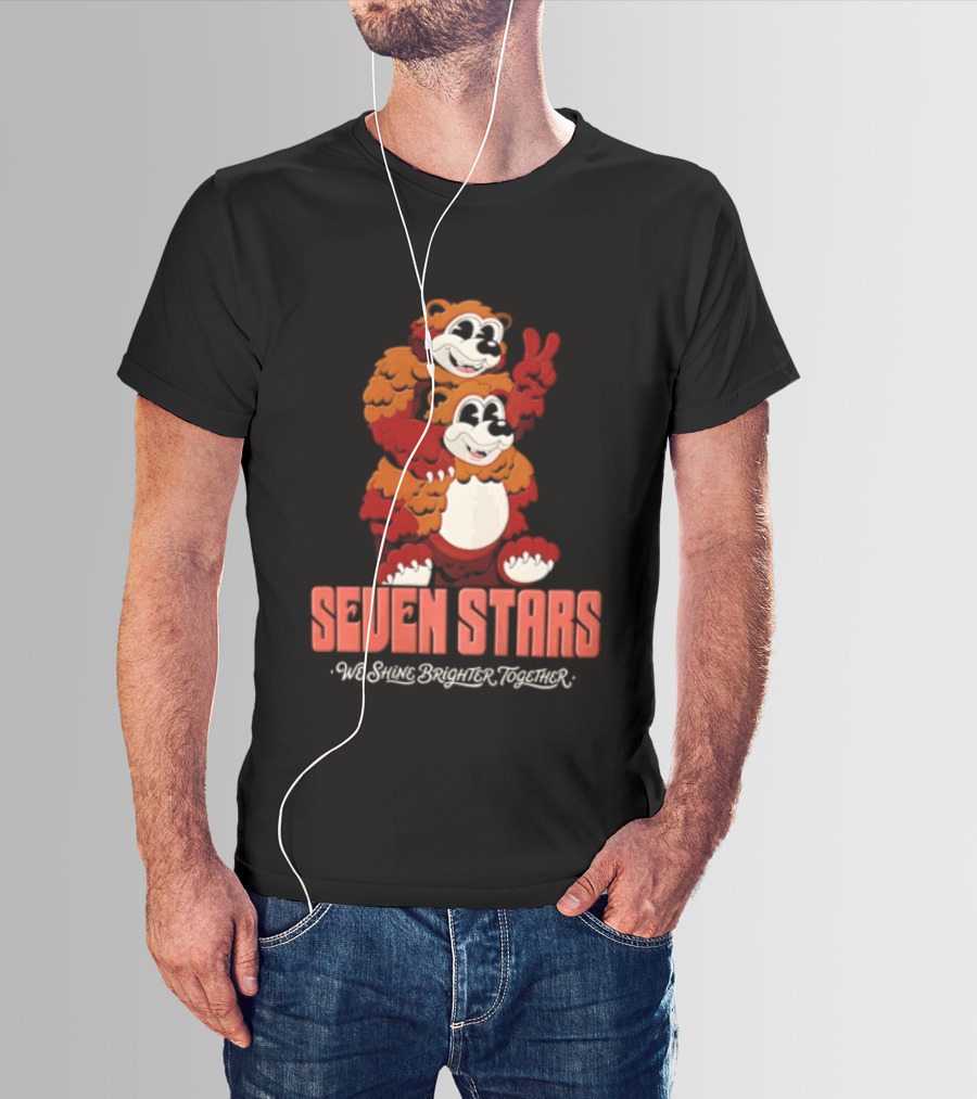 Seven Stars Piggy Back Bears We Grant Dragon Power T-Shirt