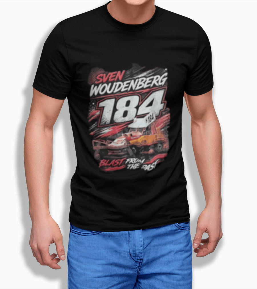 Sven Woudenberg 184 Blast From The Past Stock Car Racing Vehicle Dirt Track T-Shirt