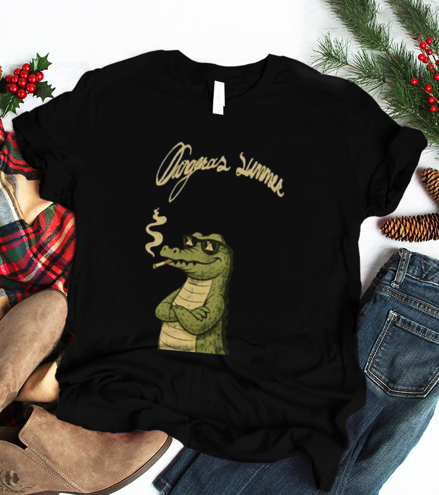 Yeat Dangerous Summer Loose Leaf Gator Smoking Cool Sunglasses Crocodile T-Shirt